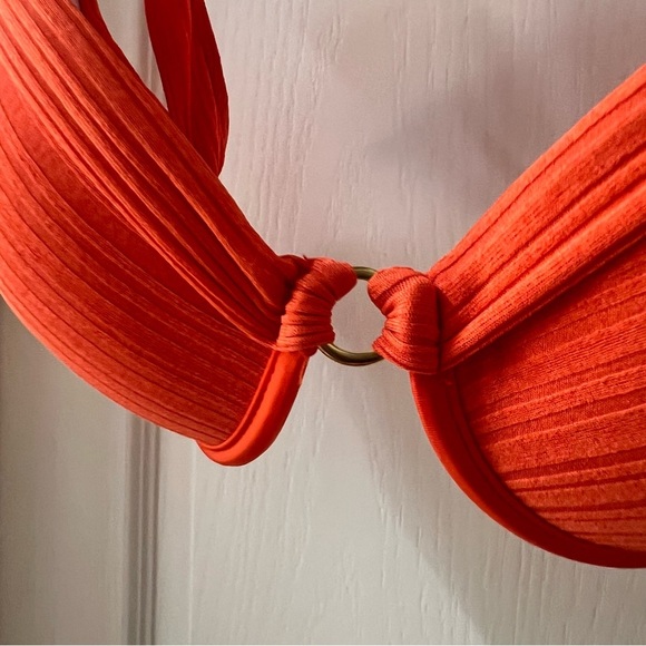 Orange bikini with underwire top, matching bottoms with size large - Picture 3 of 15